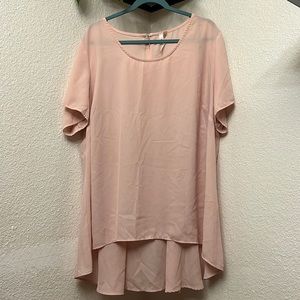 New York women’s collection pink sheer top